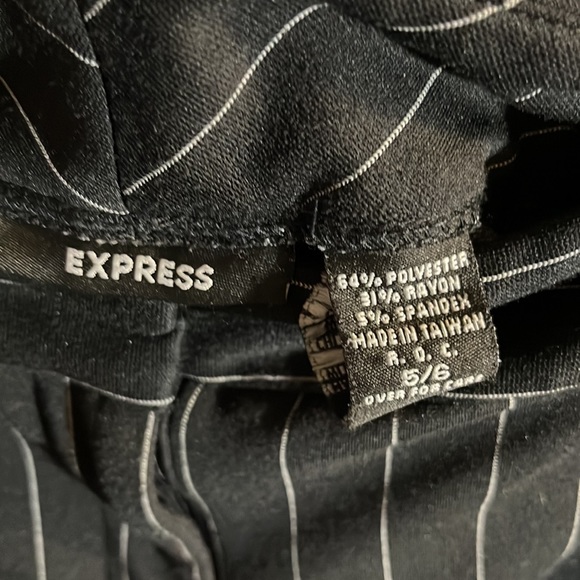 🌈Vintage Y2K Express black pinstripe extreme wide flare leg pants - Picture 6 of 7